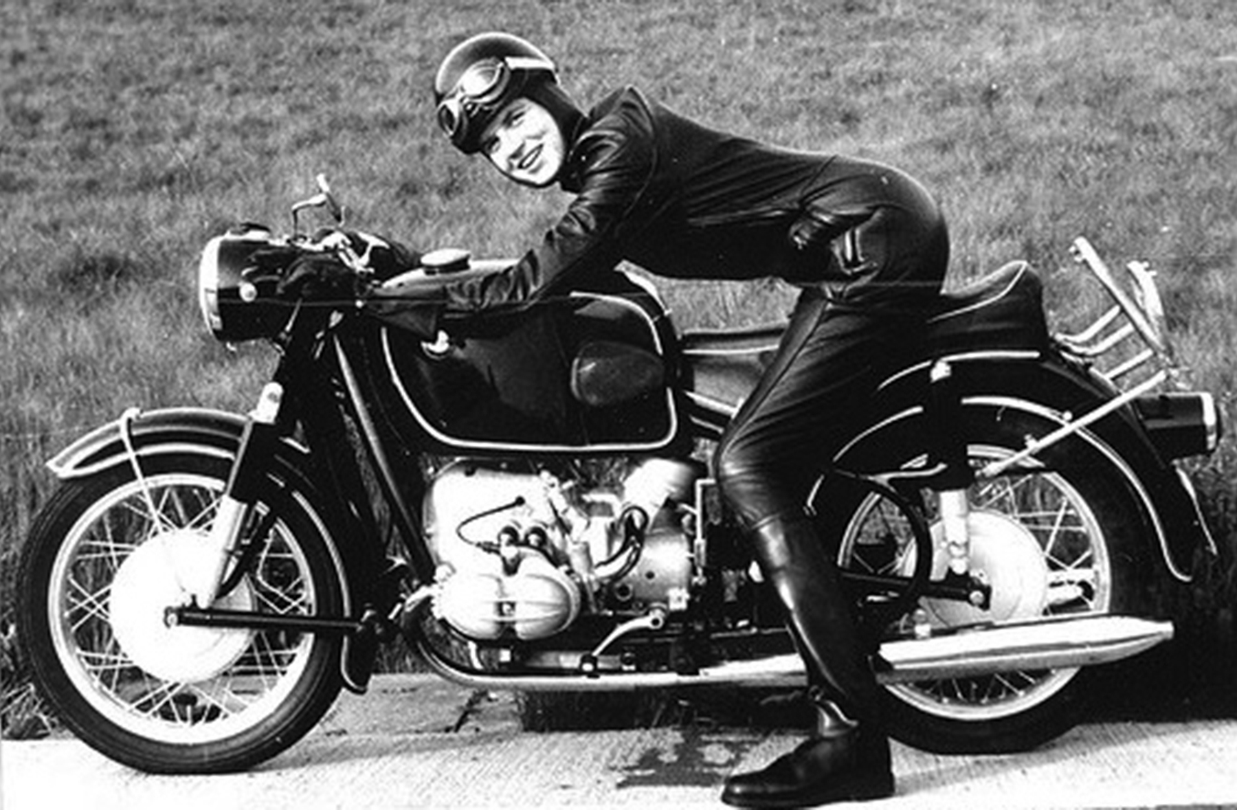 Vintage Black Leather Biker Jacket HARRO German Motorcycle 